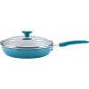 imageRachael Ray Get Cooking Stackable Nonstick Pots and Pans Cookware Set 8 Piece RedTurquoise