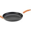 imageRachael Ray HardAnodized Nonstick Oval Pasta Pot  Stockpot with Lid and Pour Spout 8Quart Gray with Orange HandlesGray with Orange Handles