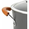 imageRachael Ray HardAnodized Nonstick Oval Pasta Pot  Stockpot with Lid and Pour Spout 8Quart Gray with Orange HandlesGray with Orange Handles