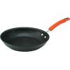 imageRachael Ray HardAnodized Nonstick Oval Pasta Pot  Stockpot with Lid and Pour Spout 8Quart Gray with Orange HandlesGray with Orange Handles