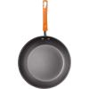 imageRachael Ray HardAnodized Nonstick Oval Pasta Pot  Stockpot with Lid and Pour Spout 8Quart Gray with Orange HandlesGray with Orange Handles