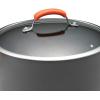 imageRachael Ray HardAnodized Nonstick Oval Pasta Pot  Stockpot with Lid and Pour Spout 8Quart Gray with Orange HandlesGray with Orange Handles