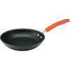 imageRachael Ray HardAnodized Nonstick Oval Pasta Pot  Stockpot with Lid and Pour Spout 8Quart Gray with Orange HandlesGray with Orange Handles