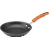 imageRachael Ray HardAnodized Nonstick Oval Pasta Pot  Stockpot with Lid and Pour Spout 8Quart Gray with Orange HandlesGray with Orange Handles