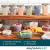 imageRachael Ray LeakProof Nestable Container Food Storage Bin Set 10Piece Clear with Gray LidsClear with Gray Lids