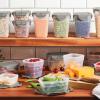 imageRachael Ray LeakProof Nestable Container Food Storage Bin Set 10Piece Clear with Gray LidsClear with Gray Lids