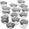 imageRachael Ray LeakProof Nestable Container Food Storage Bin Set 10Piece Clear with Gray LidsClear with Gray Lids