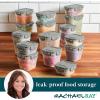 imageRachael Ray LeakProof Nestable Container Food Storage Bin Set 10Piece Clear with Gray LidsClear with Gray Lids