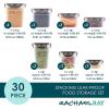 imageRachael Ray LeakProof Nestable Container Food Storage Bin Set 10Piece Clear with Gray LidsClear with Gray Lids