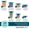 imageRachael Ray LeakProof Nestable Container Food Storage Bin Set 10Piece Clear with Gray LidsClear with Teal Lids