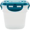 imageRachael Ray LeakProof Nestable Container Food Storage Bin Set 10Piece Clear with Gray LidsClear with Teal Lids