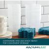 imageRachael Ray LeakProof Nestable Container Food Storage Bin Set 10Piece Clear with Gray LidsClear with Teal Lids