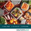 imageRachael Ray LeakProof Nestable Container Food Storage Bin Set 10Piece Clear with Gray LidsGray Lid