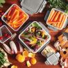 imageRachael Ray LeakProof Nestable Container Food Storage Bin Set 10Piece Clear with Gray LidsGray Lid