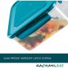 imageRachael Ray LeakProof Nestable Container Food Storage Bin Set 10Piece Clear with Gray LidsTeal Lid