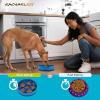 imageRachael Ray Slow Feeder Dog Bowl Silicone NonSlip Base Fun Patterns Easy to Clean Works with Wet Dry Fresh Food Reduces Eating Speed 12quotD