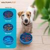 imageRachael Ray Slow Feeder Dog Bowl Silicone NonSlip Base Fun Patterns Easy to Clean Works with Wet Dry Fresh Food Reduces Eating Speed 12quotD