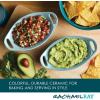 imageRachael Ray Solid Glaze Ceramics Au Gratin Bakeware  Baker Set Oval  2 Piece Light BlueAgave Blue