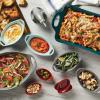 imageRachael Ray Solid Glaze Ceramics Au Gratin Bakeware  Baker Set Oval  2 Piece Light BlueRed