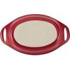 imageRachael Ray Solid Glaze Ceramics Au Gratin Bakeware  Baker Set Oval  2 Piece Light BlueRed