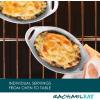 imageRachael Ray Solid Glaze Ceramics Au Gratin Bakeware  Baker Set Oval  2 Piece Light BlueSea Salt Gray
