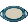 imageRachael Ray Solid Glaze Ceramics Au Gratin Bakeware  Baker Set Oval  2 Piece Light BlueTeal