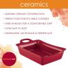 imageRachael Ray Solid Glaze Ceramics Bakeware  Baking  Lasagna Pan 9 Inch x 13 Inch Red