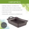 imageRachael Ray Solid Glaze Ceramics Bakeware  Lasagna Pan  Baker Rectangle  9 Inch x 12 Inch Marine BlueGray