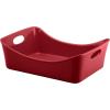 imageRachael Ray Solid Glaze Ceramics Bakeware  Lasagna Pan  Baker Rectangle  9 Inch x 12 Inch Marine BlueRed