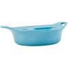 imageRachael Ray Solid Glaze Ceramics Casserole BakersBaking Dish with Shared Lid Set 3 Piece RedAgave Blue
