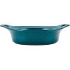 imageRachael Ray Solid Glaze Ceramics Casserole BakersBaking Dish with Shared Lid Set 3 Piece RedTeal