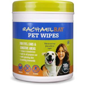 imageRachael Ray Dog Wipes  200 CT Pet Wipes for Dogs Dog Grooming Wipes MultiPurpose Deodorizing Dog Cleaning Wipes Quick Easy Use Dog Wipes for Paws and Butt Use as Dog Bath Wipes Puppy Wipes