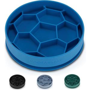 imageRachael Ray Slow Feeder Dog Bowl Silicone NonSlip Base Fun Patterns Easy to Clean Works with Wet Dry Fresh Food Reduces Eating Speed 12quotD