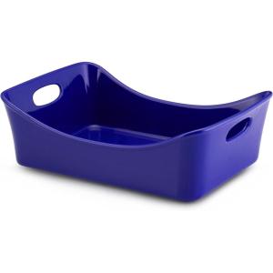 imageRachael Ray Solid Glaze Ceramics Bakeware  Lasagna Pan  Baker Rectangle  9 Inch x 12 Inch Marine BlueBlue