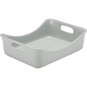 imageRachael Ray Solid Glaze Ceramics Bakeware  Lasagna Pan  Baker Rectangle  9 Inch x 12 Inch Marine BlueLight Sea Salt Gray