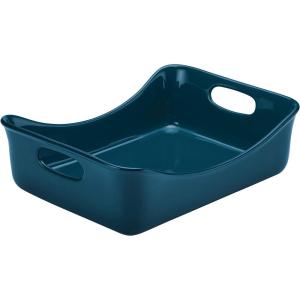 imageRachael Ray Solid Glaze Ceramics Bakeware  Lasagna Pan  Baker Rectangle  9 Inch x 12 Inch Marine BlueMarine Blue