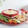 imageRachael Ray Cityscapes Ceramic Dip ampamp Snack Set Cherry RedCherry Red