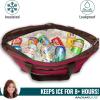 imageRachael Ray Jumbo Chillout Insulated Tote Bag Extra Large BlueBurgundy