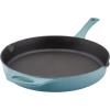 imageRachael Ray Nitro Cast Iron Skillet with Side Handles 14 Inch RedAgave Blue