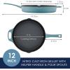 imageRachael Ray Nitro Cast Iron Skillet with Side Handles 14 Inch RedAgave Blue