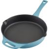 imageRachael Ray Nitro Cast Iron Skillet with Side Handles 14 Inch RedAgave Blue