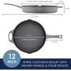 imageRachael Ray Nitro Cast Iron Skillet with Side Handles 14 Inch RedGray