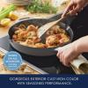 imageRachael Ray Nitro Cast Iron Skillet with Side Handles 14 Inch RedGray