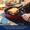 imageRachael Ray Nitro Cast Iron Skillet with Side Handles 14 Inch RedRed