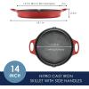 imageRachael Ray Nitro Cast Iron Skillet with Side Handles 14 Inch RedRed