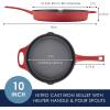 imageRachael Ray Nitro Cast Iron Skillet with Side Handles 14 Inch RedRed