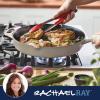 imageRachael Ray Nitro Cast Iron Skillet with Side Handles 14 Inch RedWhite