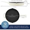 imageRachael Ray Nitro Cast Iron Skillet with Side Handles 14 Inch RedWhite