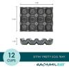 imageRachael Ray Solid Glaze Ceramics Egg TrayHolder 12 Cup TealDark Gray
