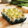 imageRachael Ray Solid Glaze Ceramics Egg TrayHolder 12 Cup TealTeal